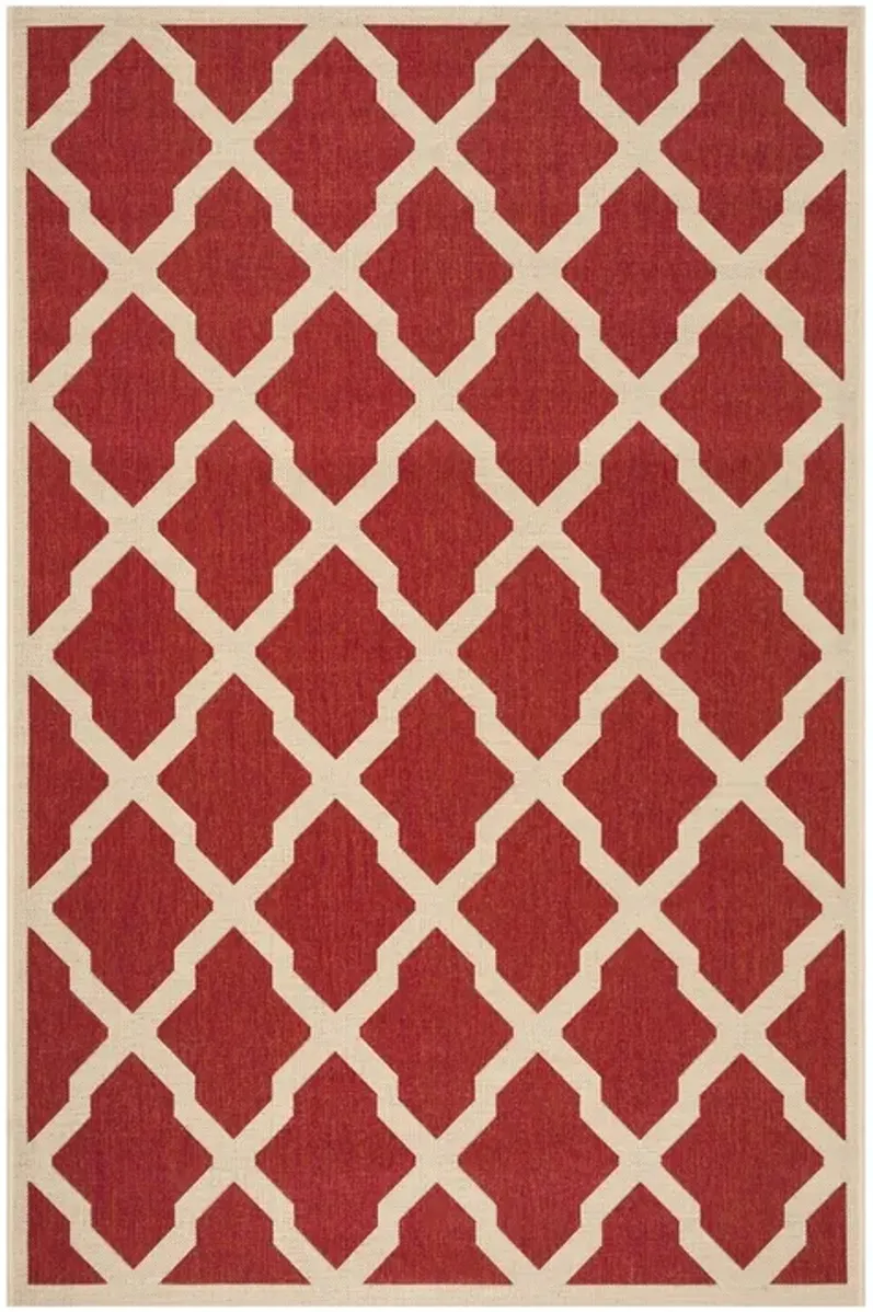 LINDEN 122 Collection LND122Q-5 Red / Creme 5'-3" X 7'-6"