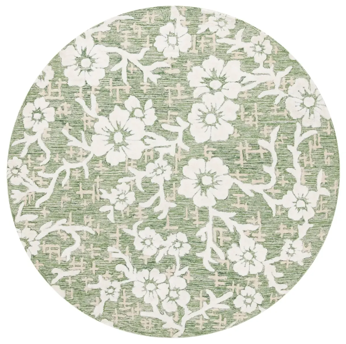 GLAMOUR 540 GREEN  6' x 6' Round Round Rug