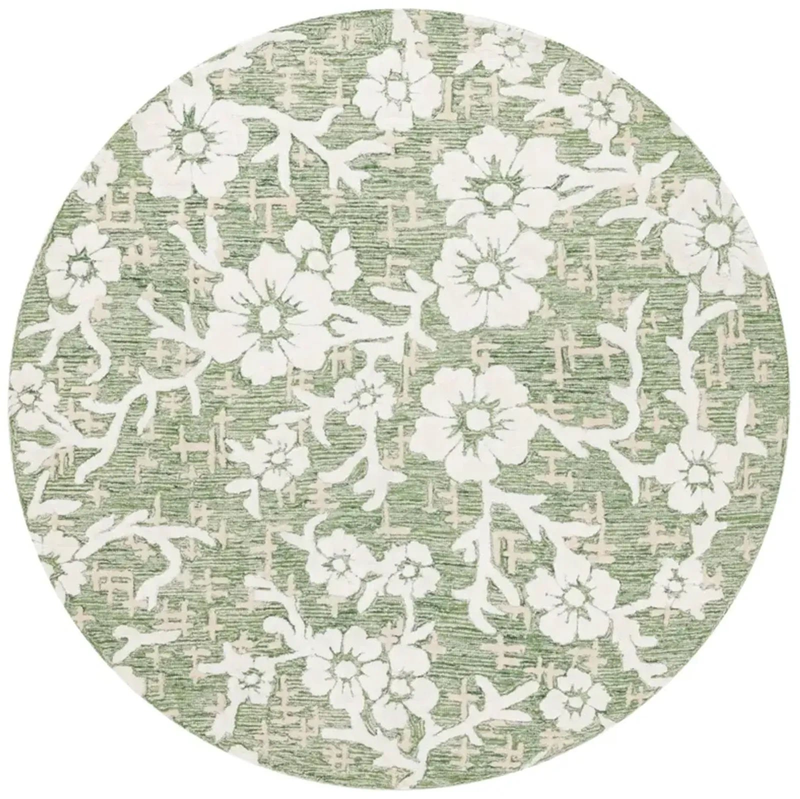 GLAMOUR 540 GREEN  6' x 6' Round Round Rug