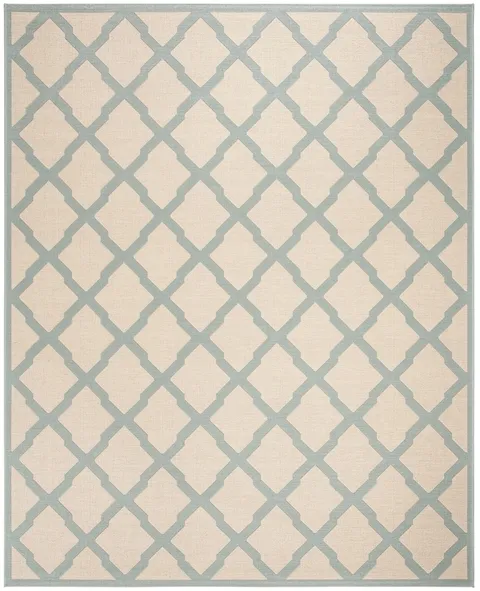 LINDEN 122 Collection LND122L-8 Cream / Aqua 8' X 10'