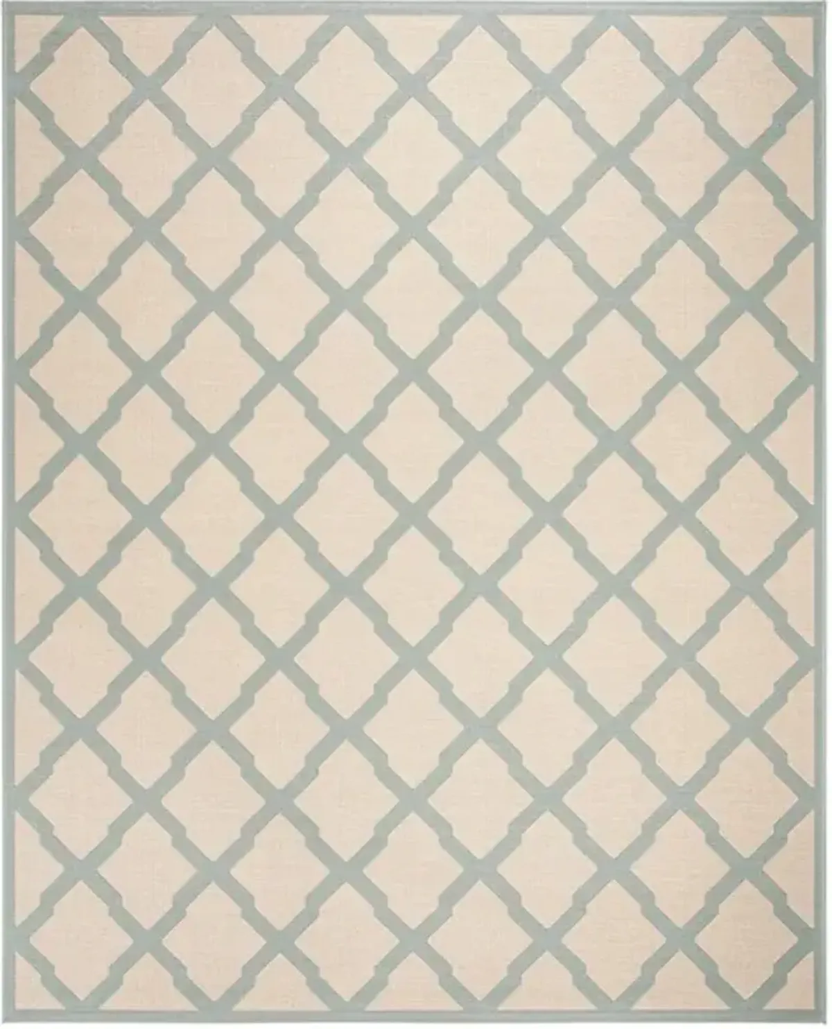 LINDEN 122 Collection LND122L-8 Cream / Aqua 8' X 10'