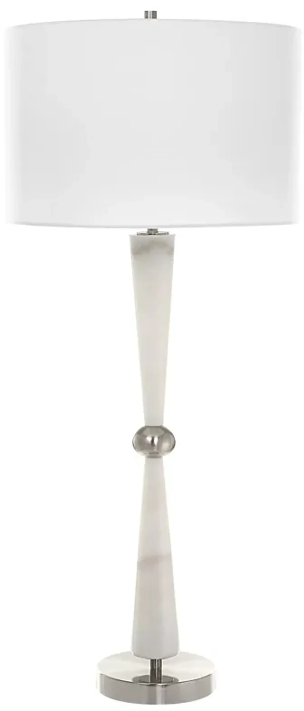 Hourglass White Table Lamp