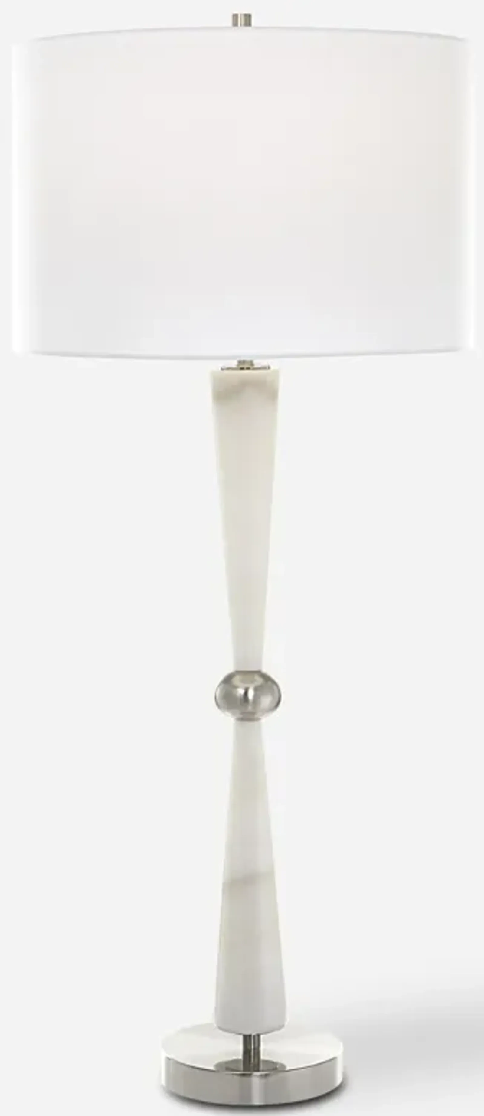 Hourglass White Table Lamp