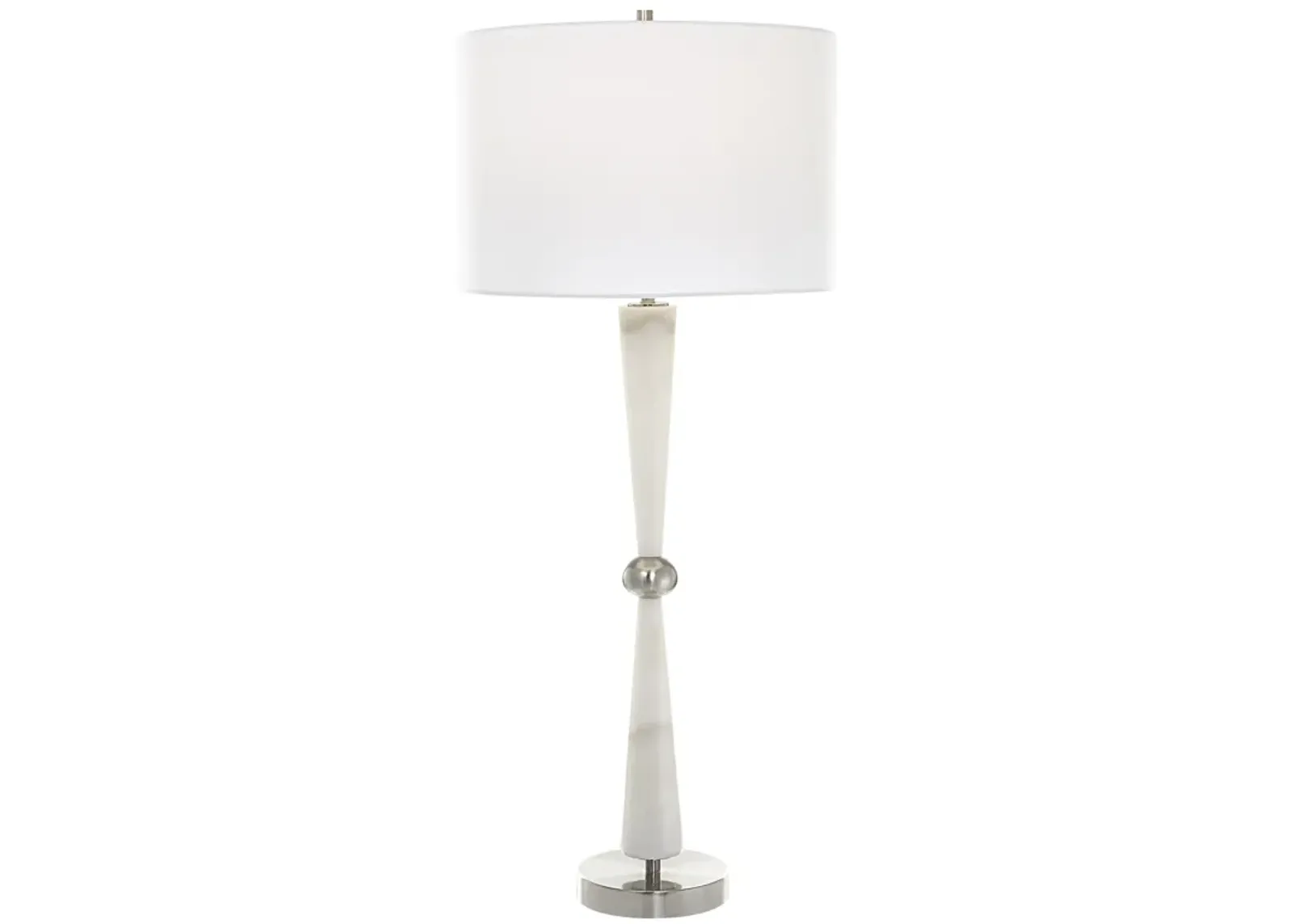 Hourglass White Table Lamp