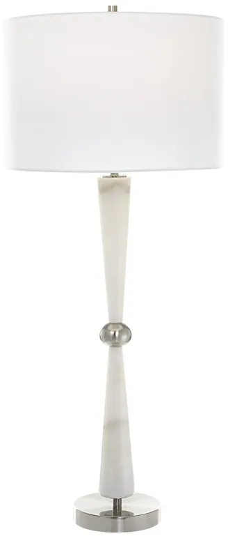 Hourglass White Table Lamp