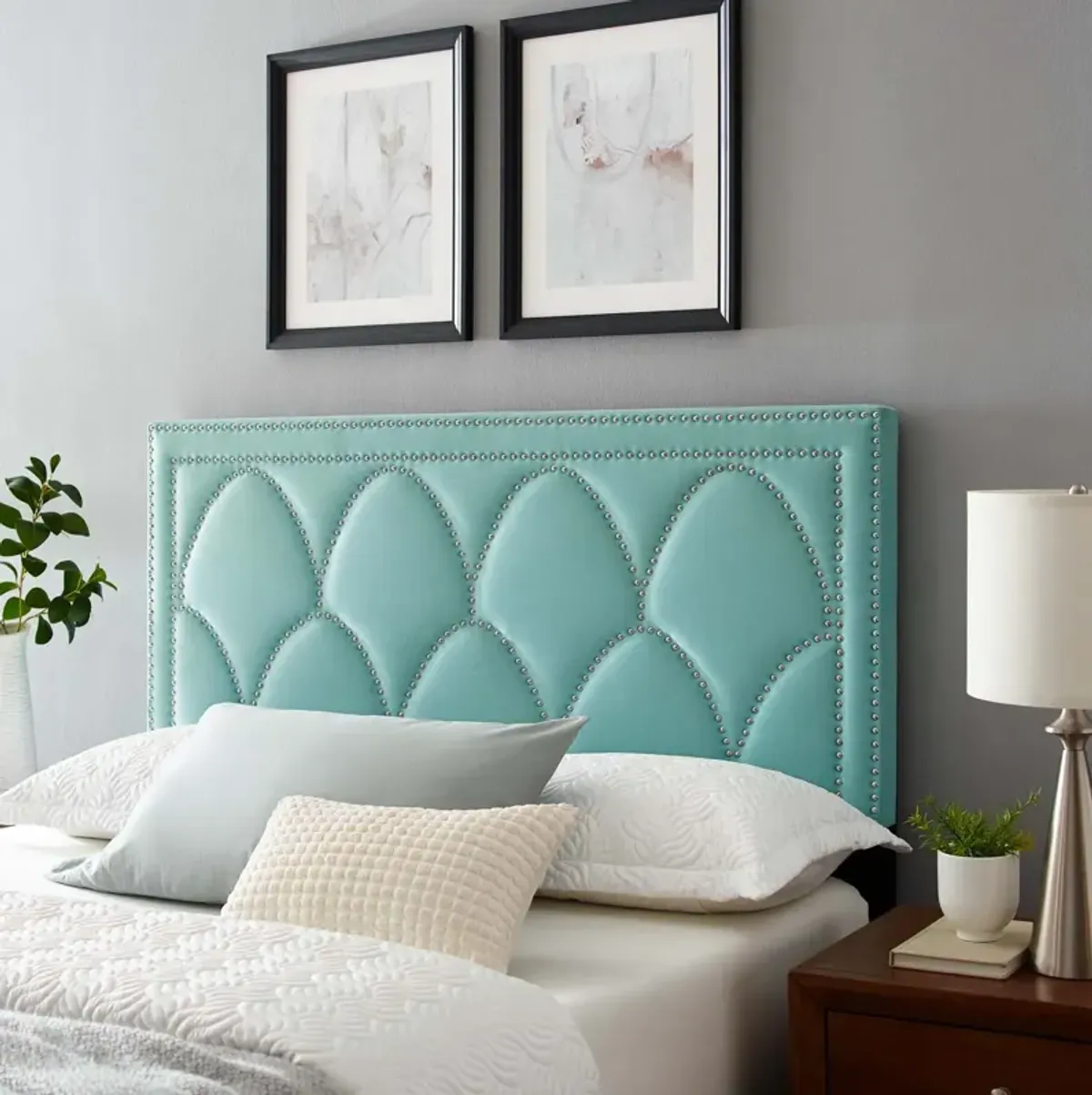 Greta Performance Velvet Twin Headboard