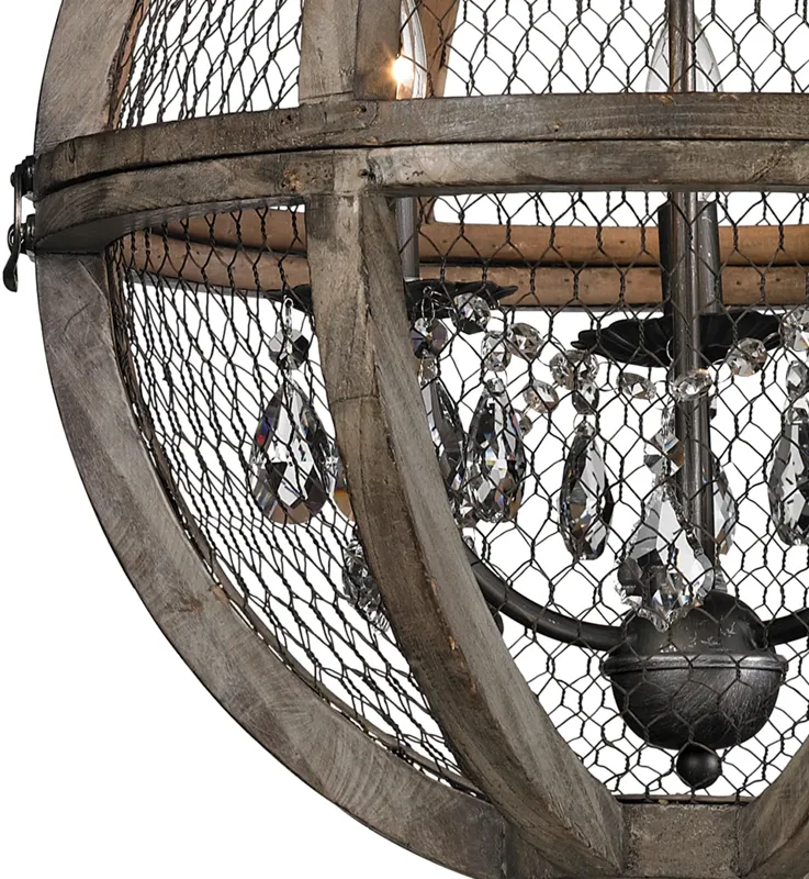 Renaissance Invention 18" Wide 3-Light Pendant - Weathered Zinc