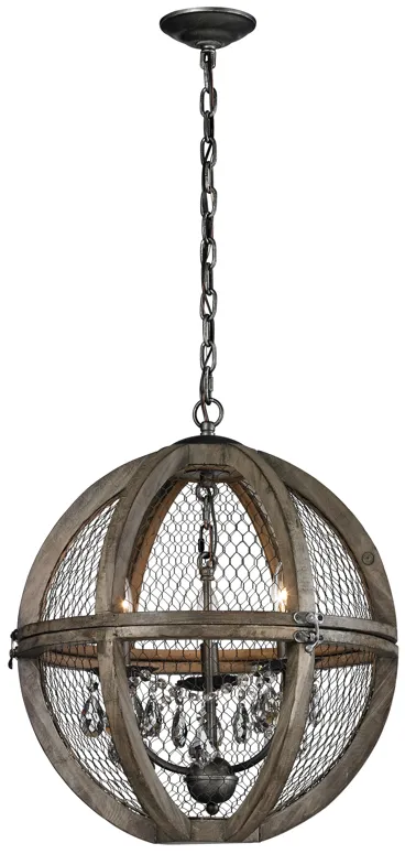 Renaissance Invention 18" Wide 3-Light Pendant - Weathered Zinc