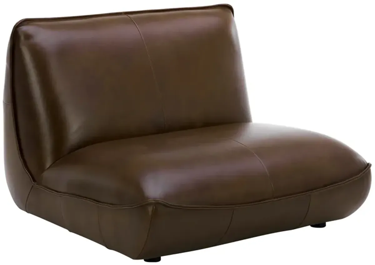 ZEPPELIN LEATHER SLIPPER CHAIR