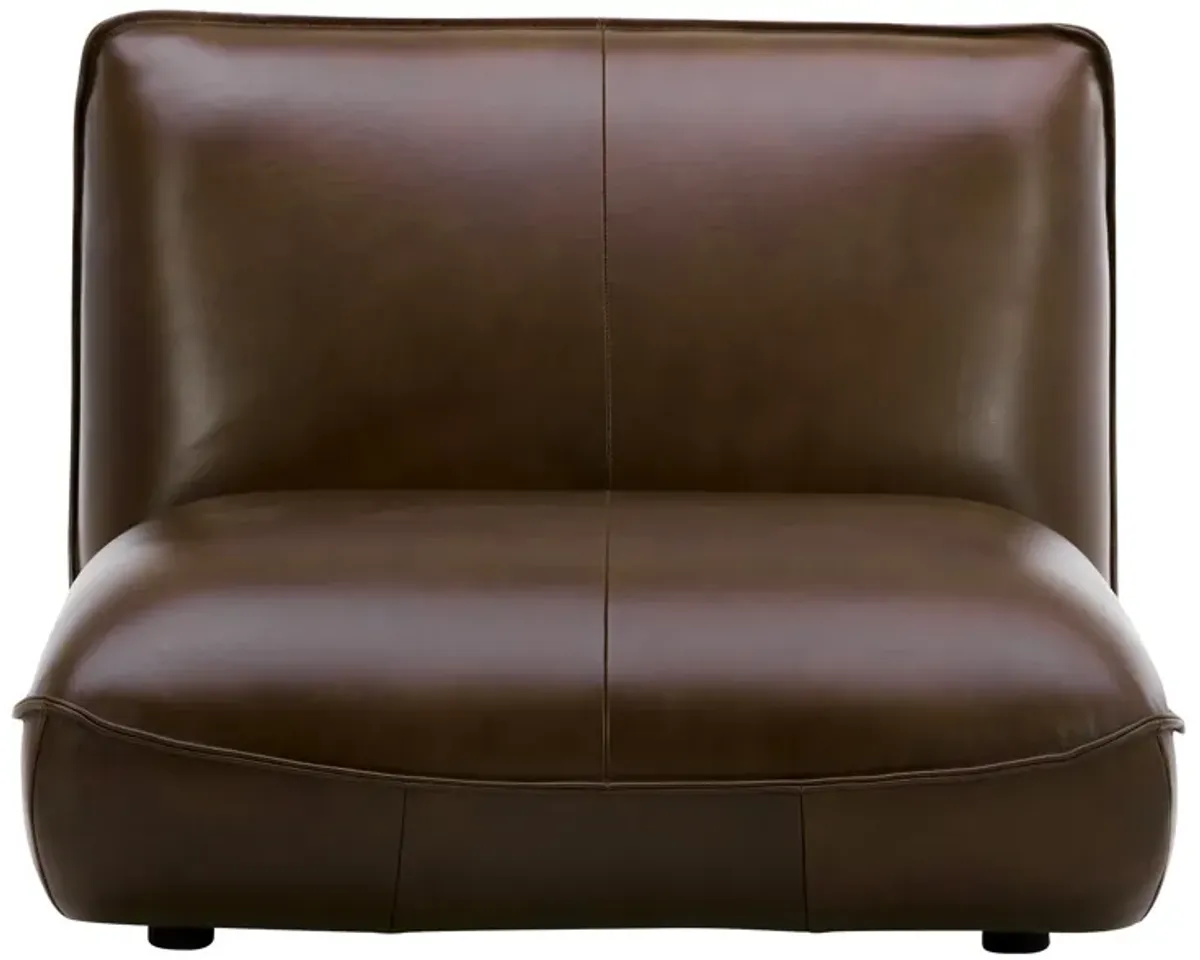 ZEPPELIN LEATHER SLIPPER CHAIR