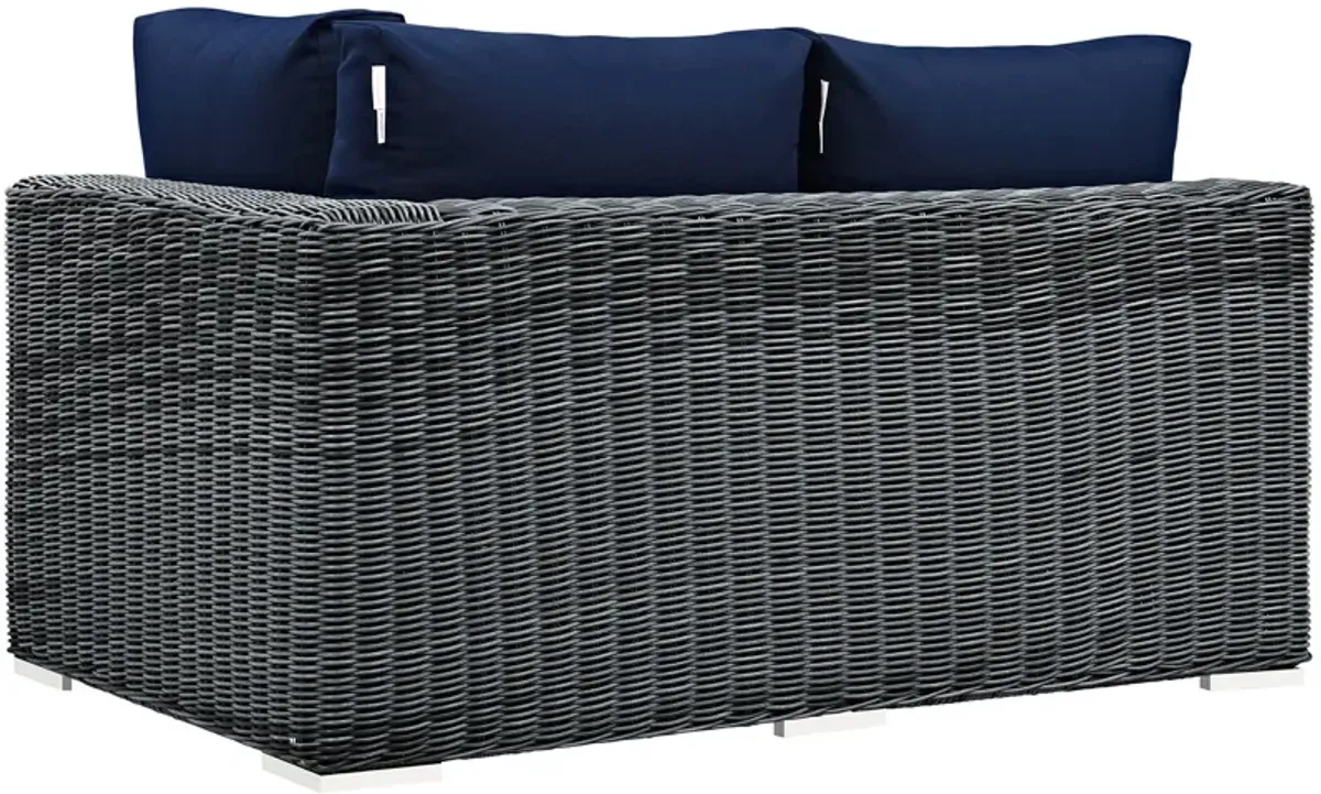 Summon Outdoor Patio Sunbrella® Right Arm Loveseat