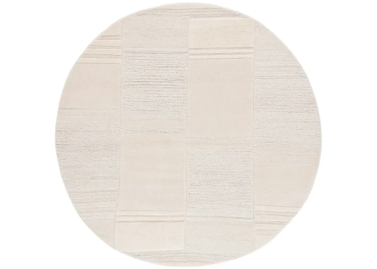 MANHATTAN 578 IVORY  6' x 6' Round Round Rug