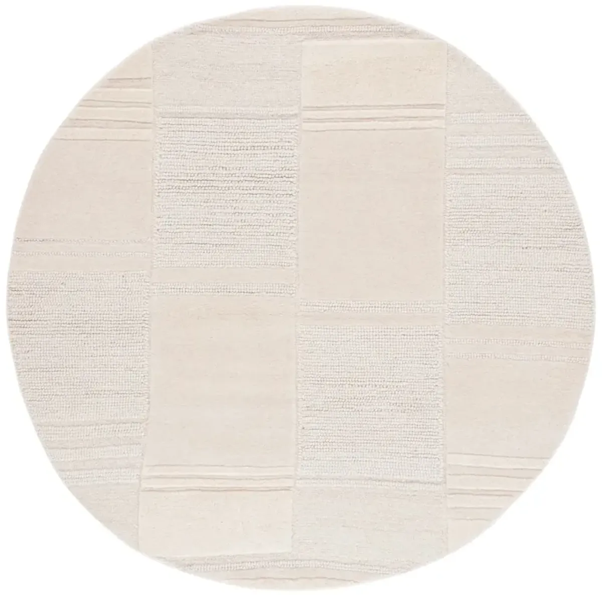 MANHATTAN 578 IVORY  6' x 6' Round Round Rug