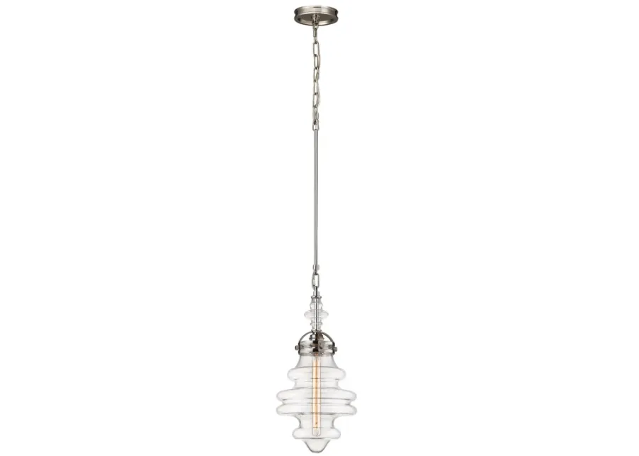 Gramercy 10" Wide 1-Light Mini Pendant - Polished Nickel