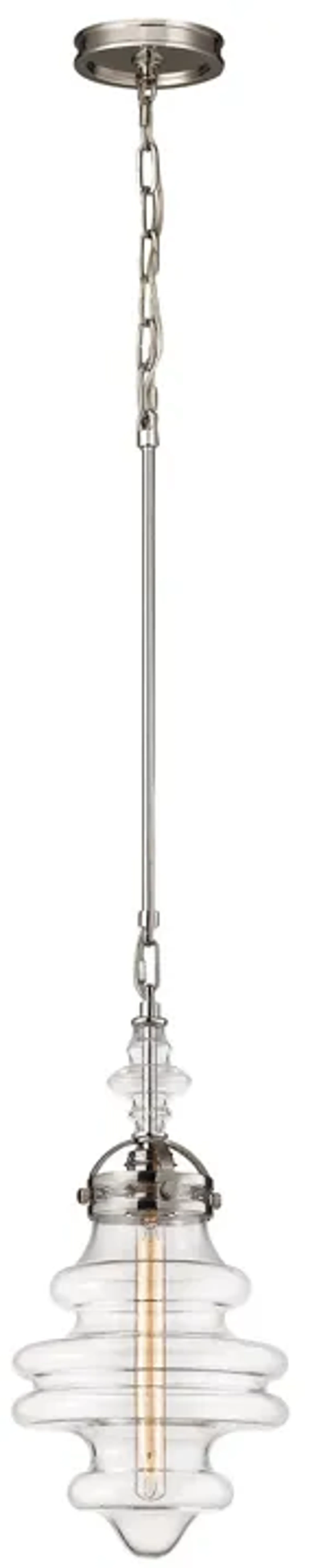 Gramercy 10" Wide 1-Light Mini Pendant - Polished Nickel