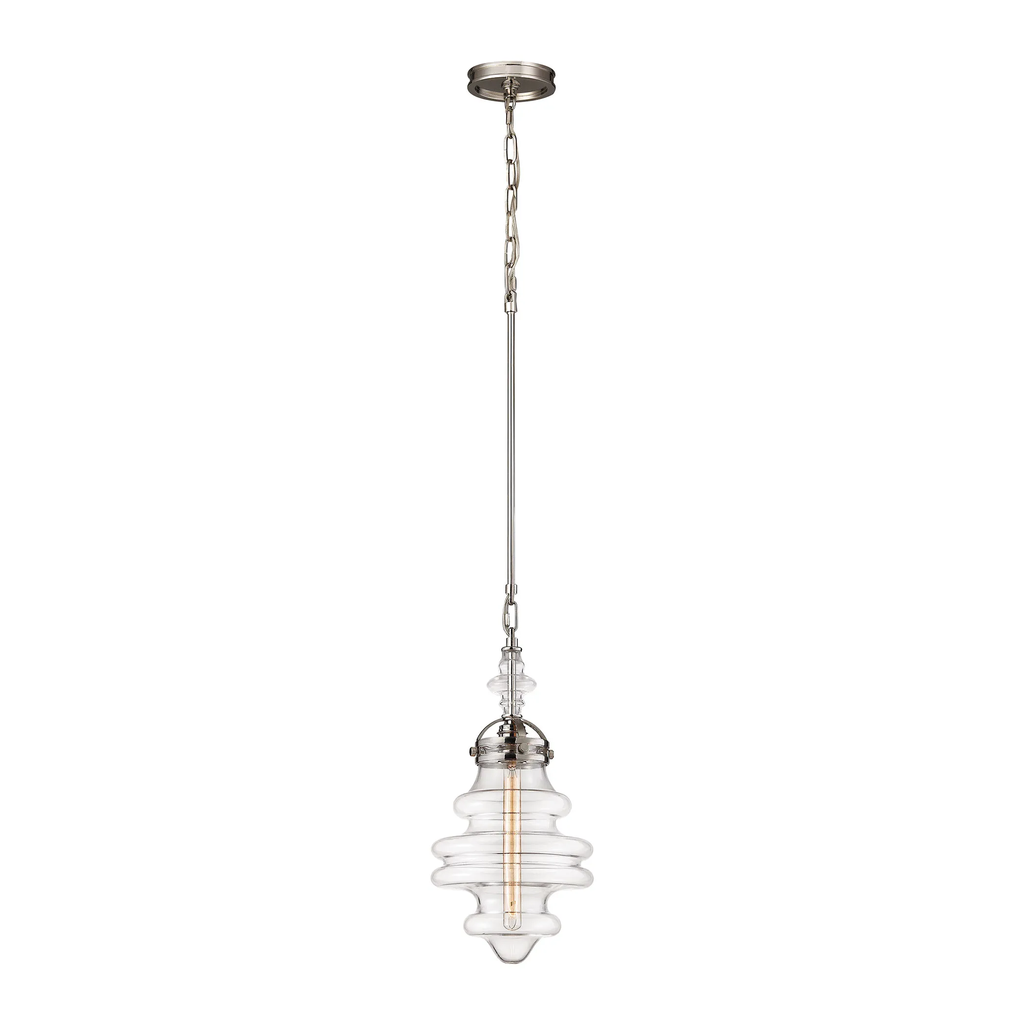 Gramercy 10" Wide 1-Light Mini Pendant - Polished Nickel