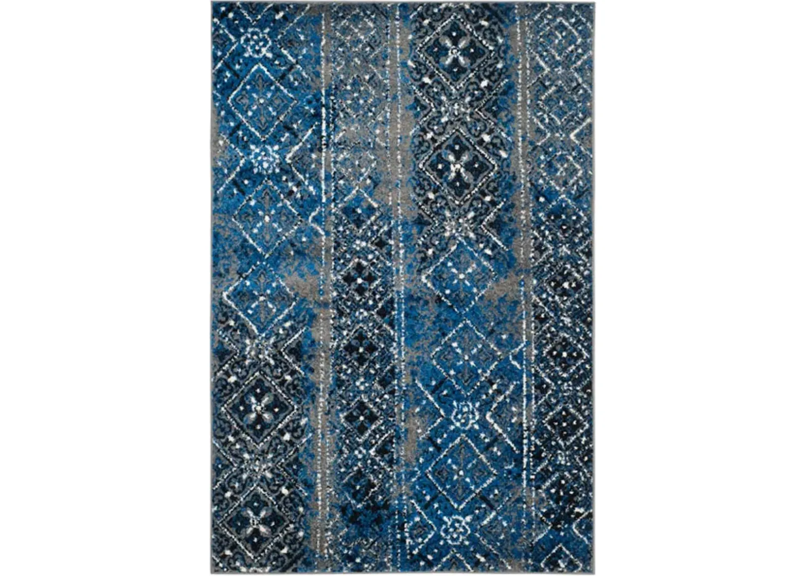 Adirondack Contemporary Silver / Multi 2'-6" X 8' Powerloomed Rug