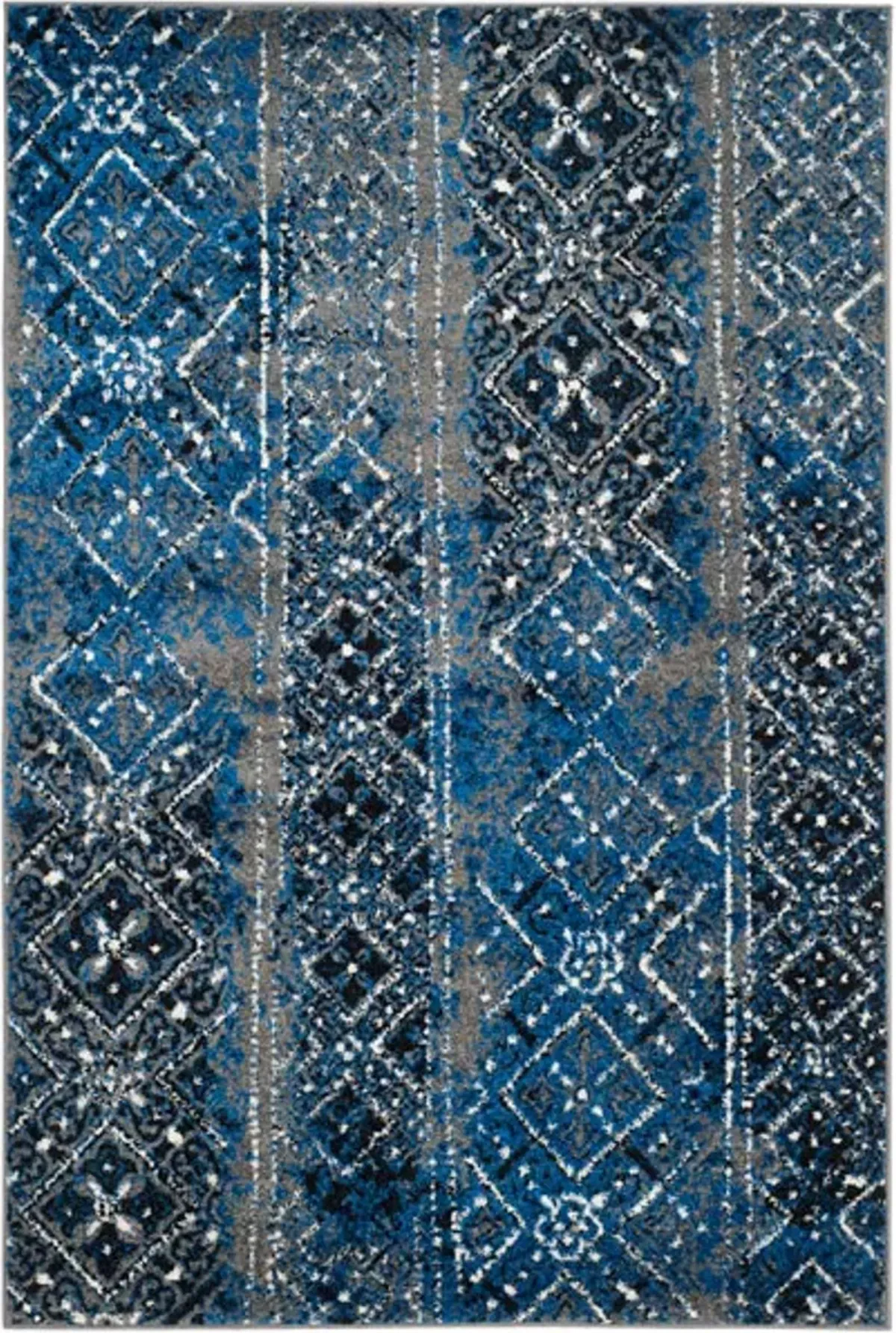 Adirondack Contemporary Silver / Multi 2'-6" X 8' Powerloomed Rug