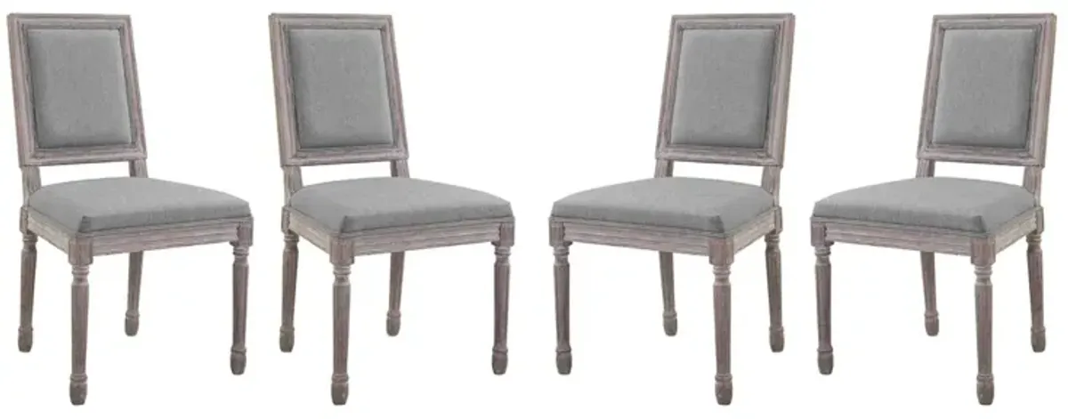 Court Dining Side Chair Upholstered Fabric Set of 4