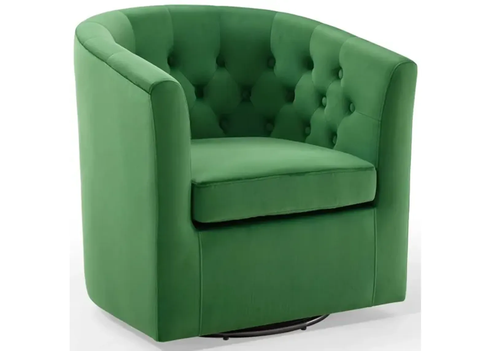 Prospect Tufted Performance Velvet Swivel Armchair