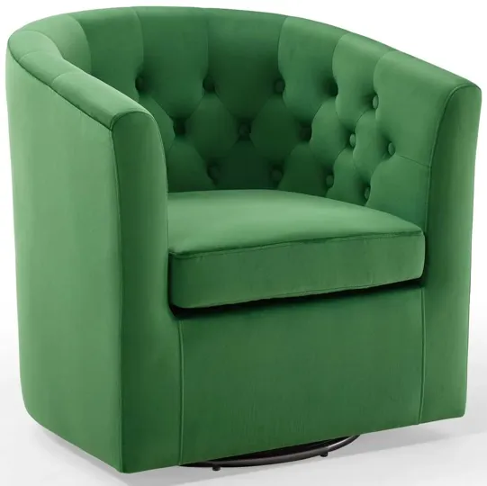 Prospect Tufted Performance Velvet Swivel Armchair