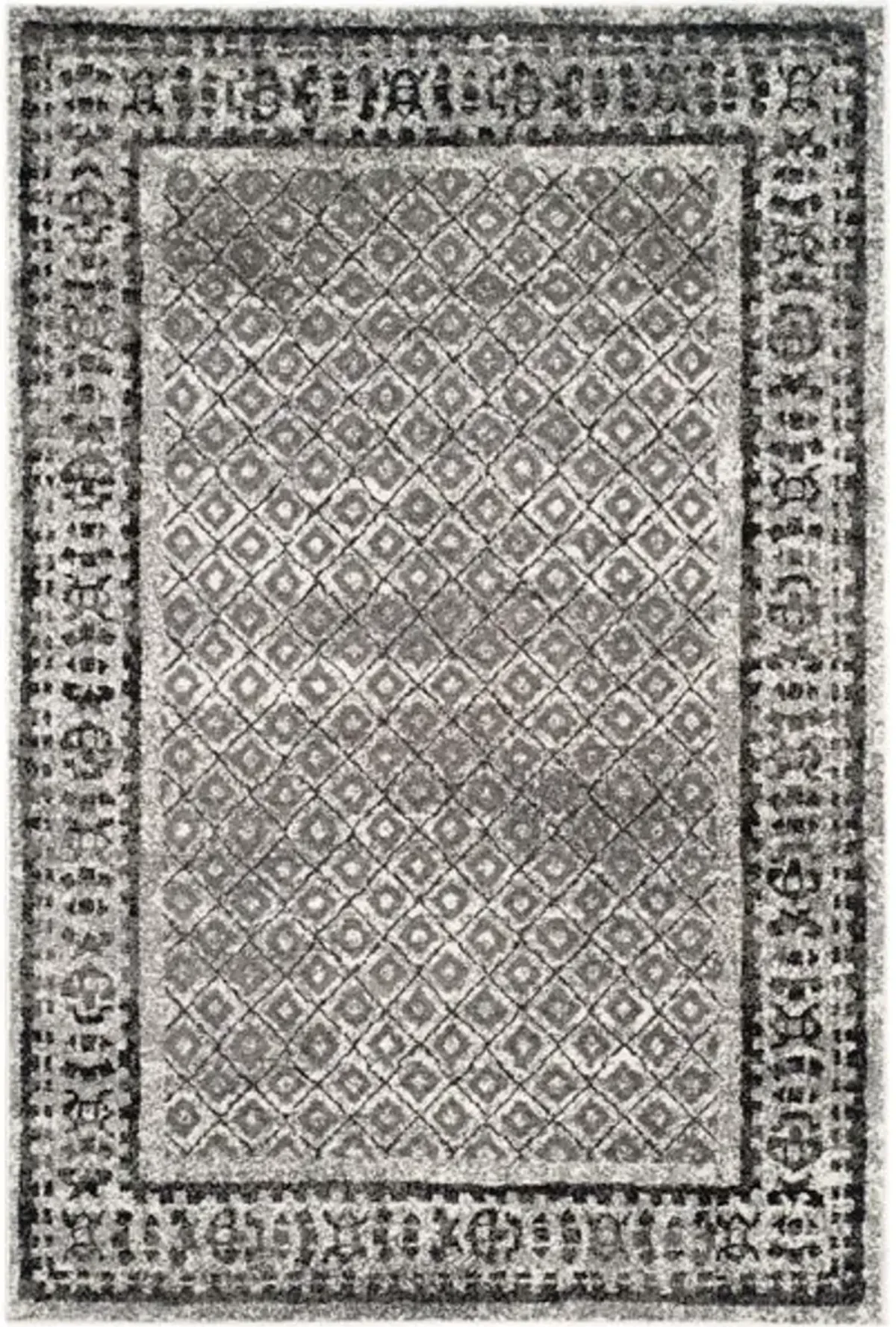 Adirondack Contemporary Ivory / Silver 6' X 6' Square Powerloomed Rug