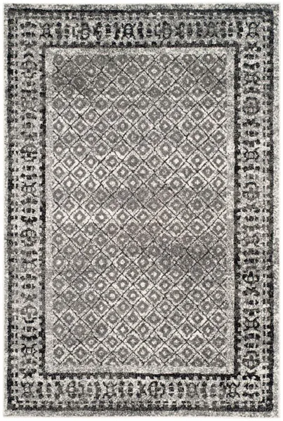 Adirondack Contemporary Ivory / Silver 6' X 6' Square Powerloomed Rug