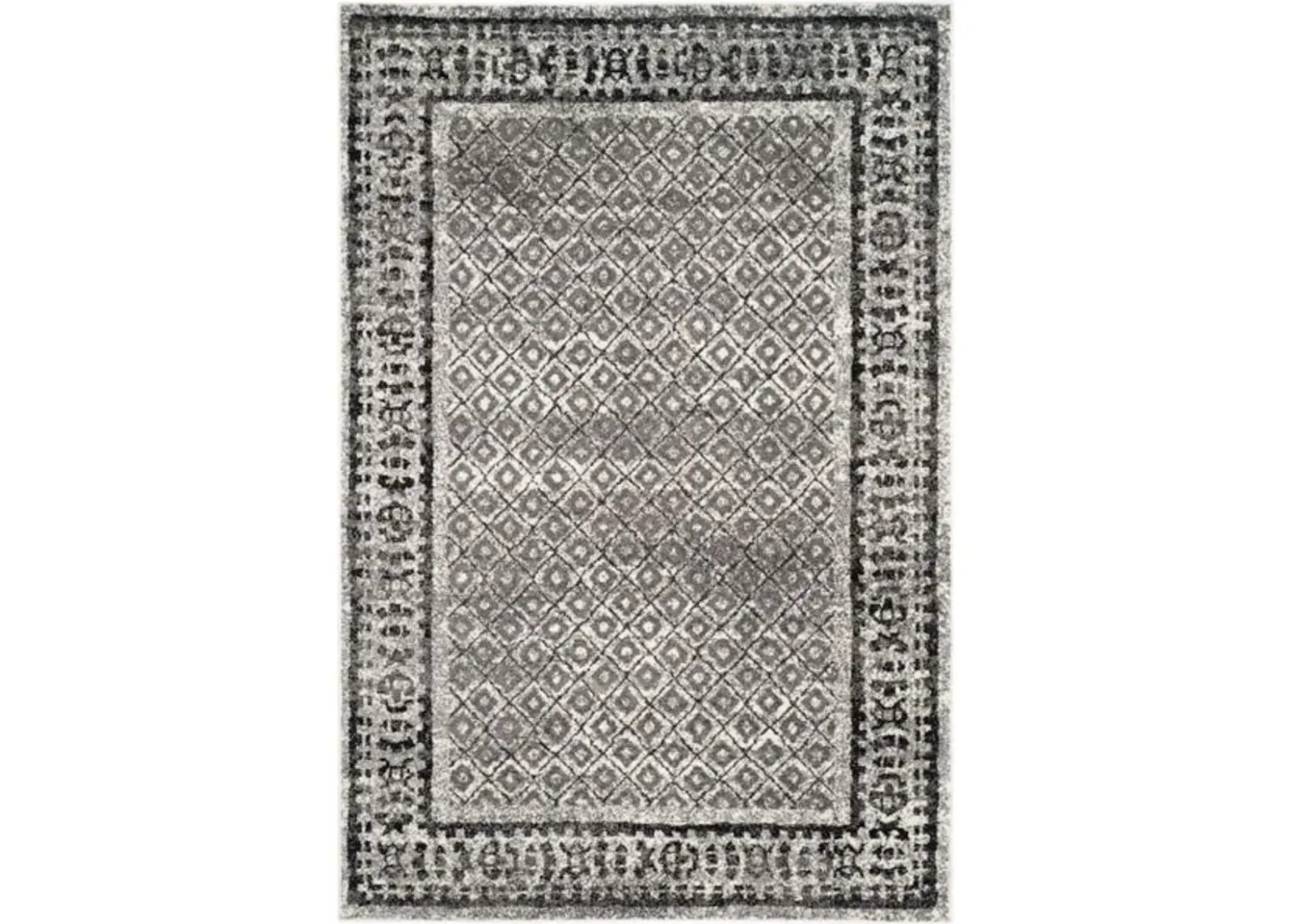 Adirondack Contemporary Ivory / Silver 6' X 6' Square Powerloomed Rug