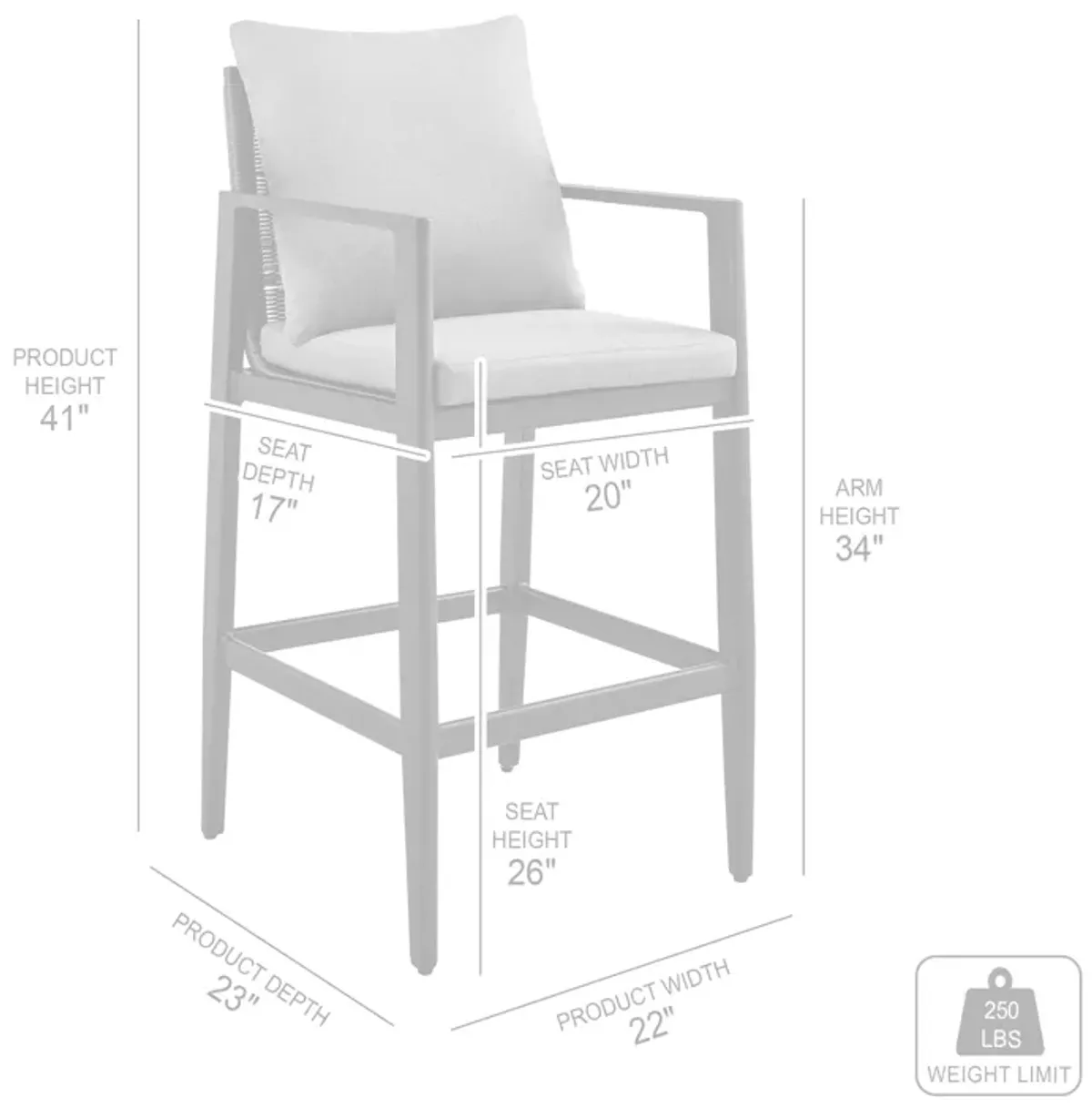 Cayman Outdoor Counter Stool 