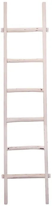 Wooden , Decorative 76" Ladder, White