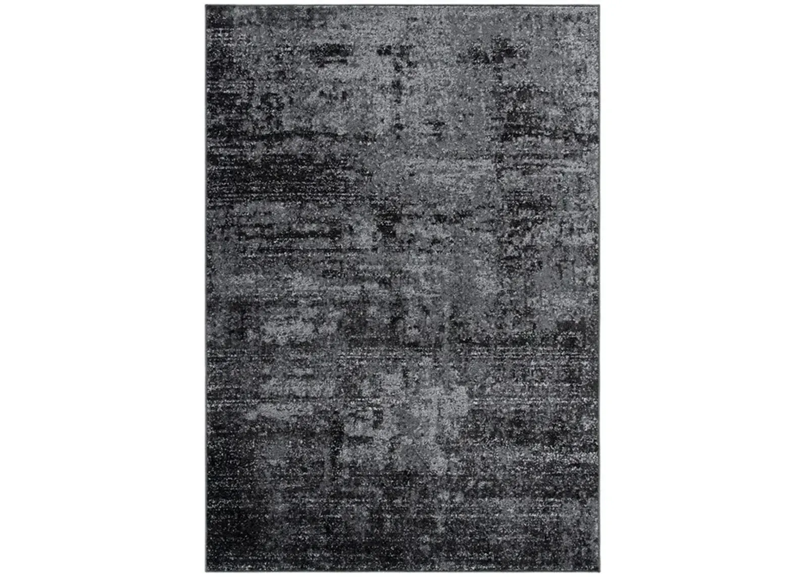 Adirondack Contemporary Black / Ivory 2'-6" X 8' Powerloomed Rug