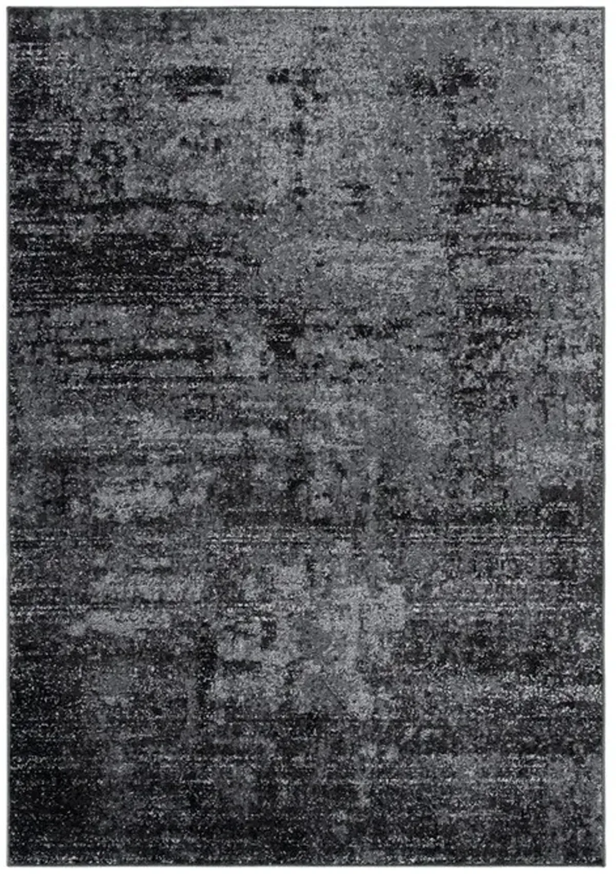 Adirondack Contemporary Black / Ivory 2'-6" X 8' Powerloomed Rug