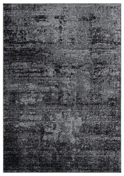 Adirondack Contemporary Black / Ivory 2'-6" X 8' Powerloomed Rug