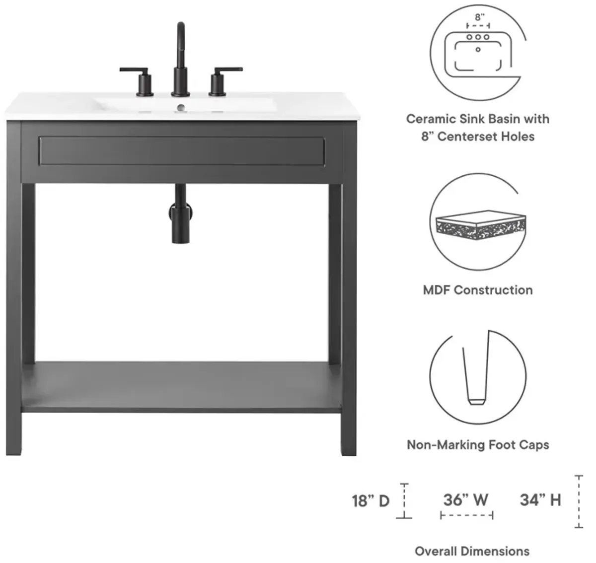 Altura 36" Bathroom Vanity