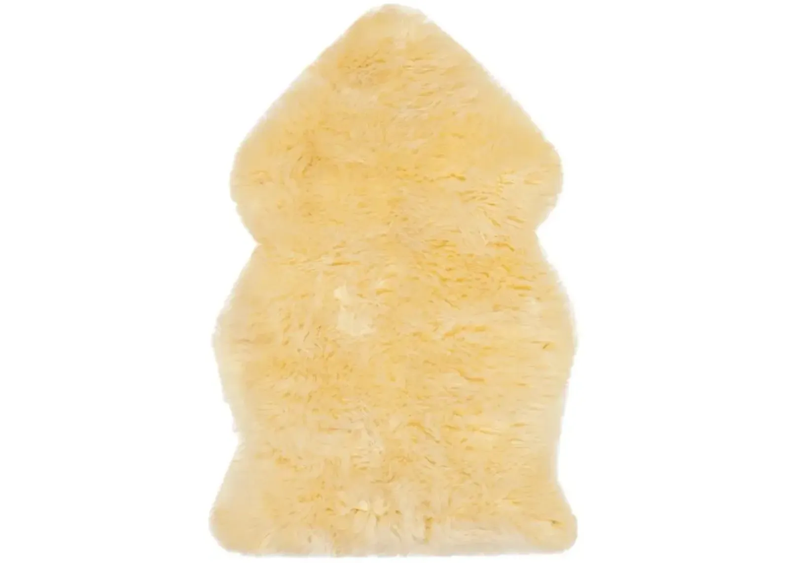 SHEEP SKIN 121 Yellow 2' X 3' Accent Rug