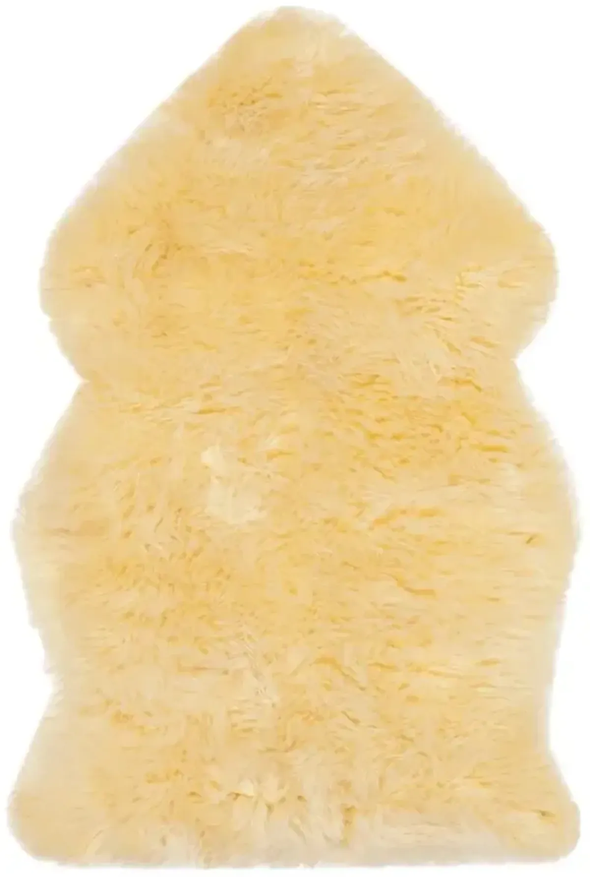 SHEEP SKIN 121 Yellow 2' X 3' Accent Rug