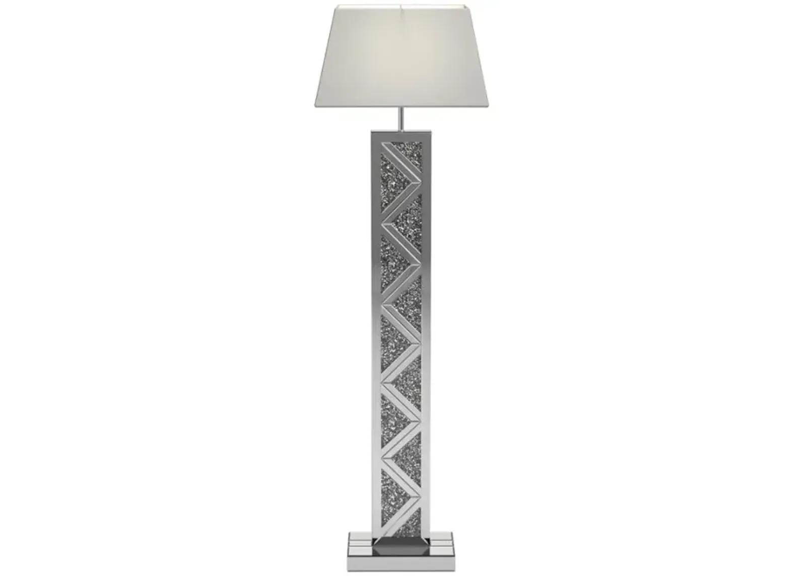 Carmen Geometric Base Floor Lamp Silver