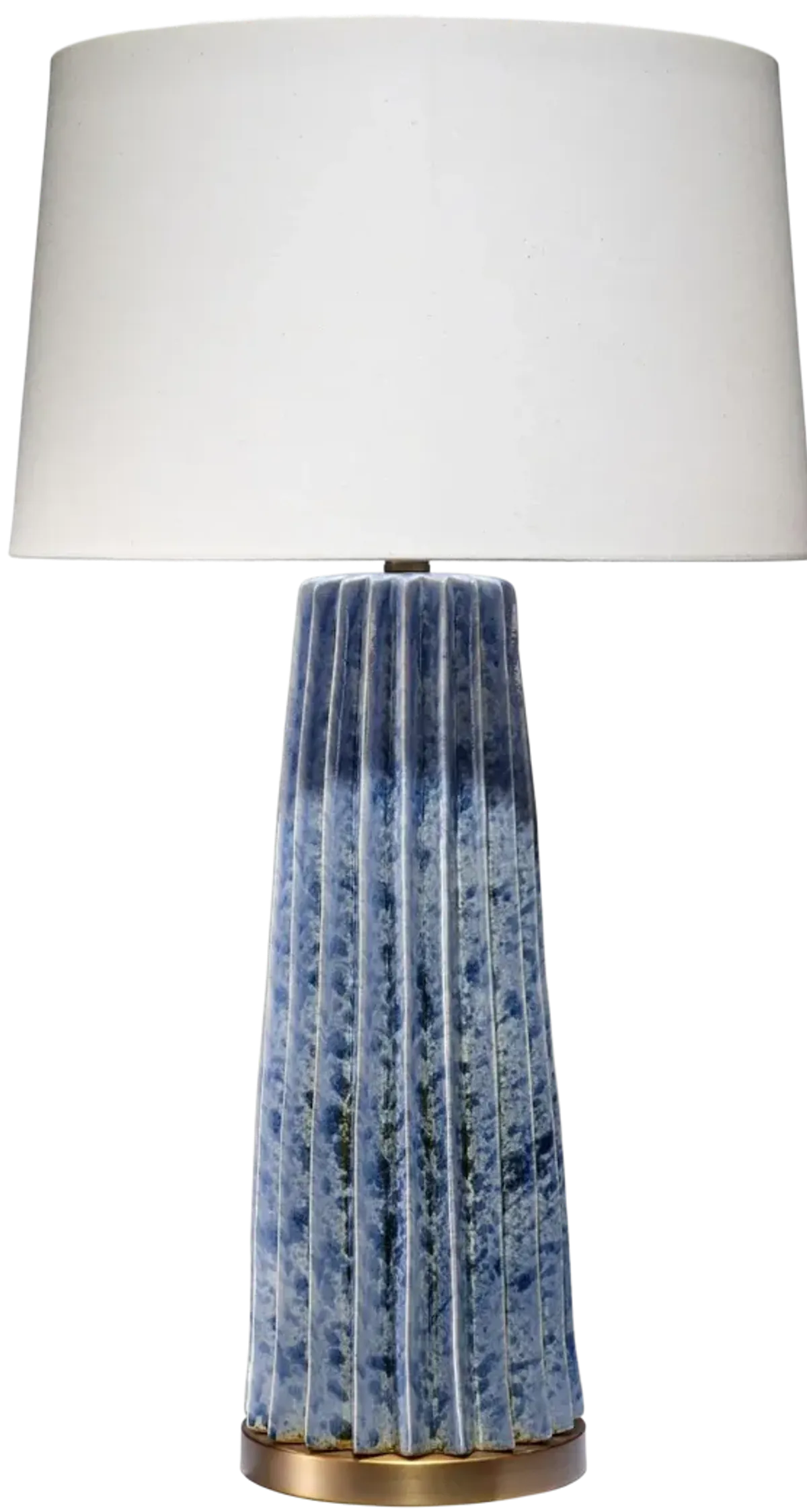 Pleated Ceramic Table Lamp, Blue