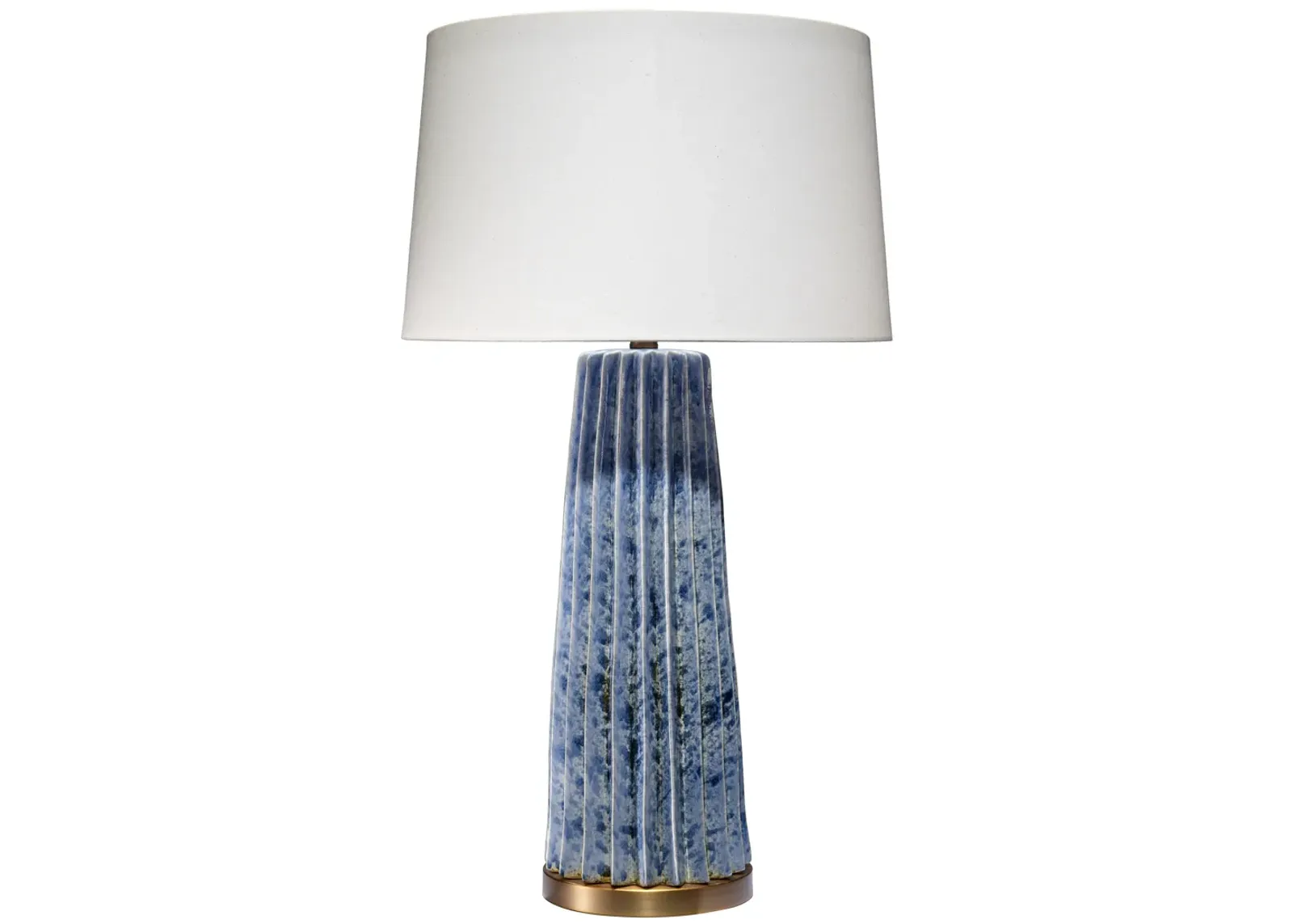 Pleated Ceramic Table Lamp, Blue