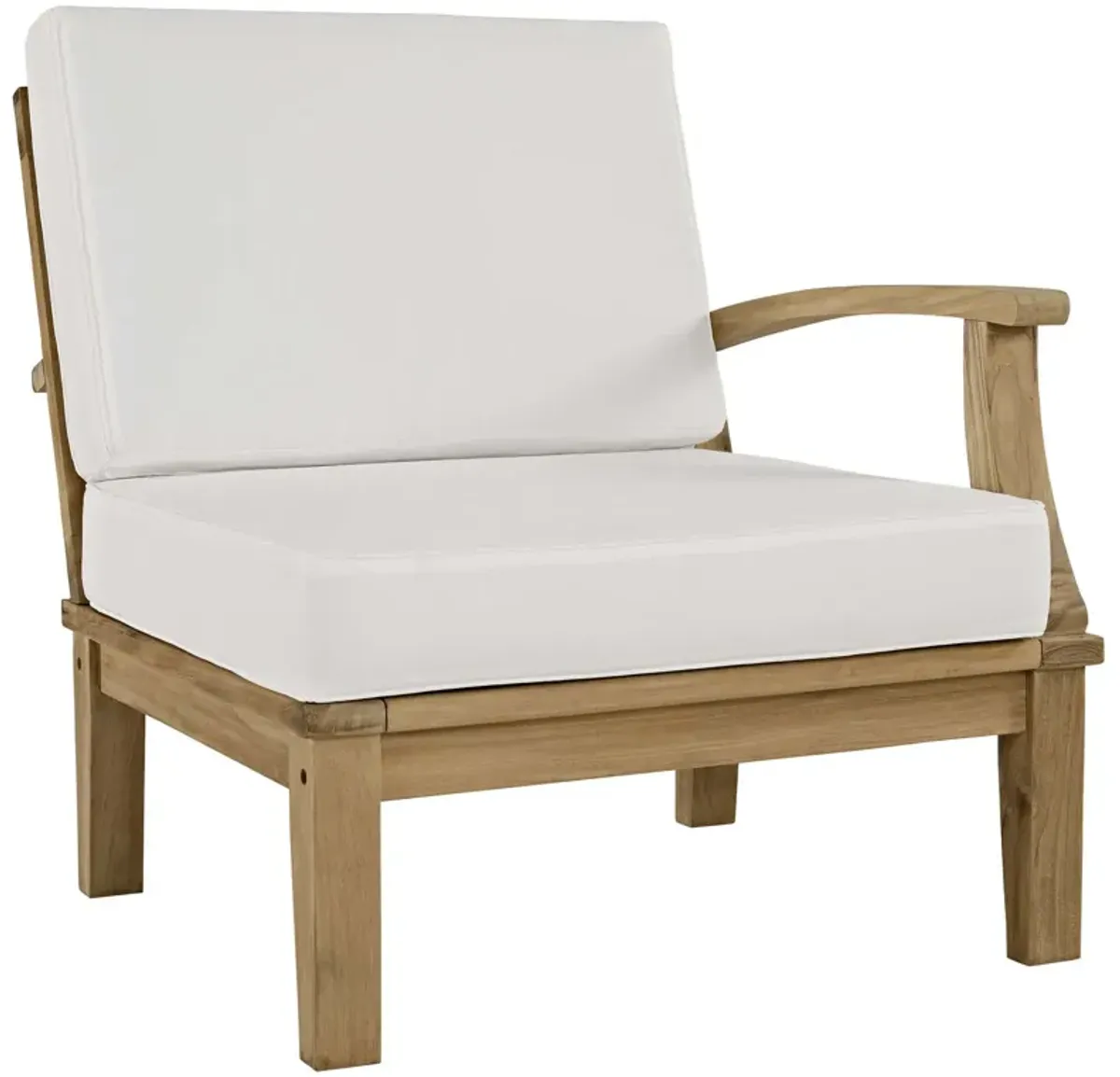 Marina Outdoor Patio Teak Right-Facing Sofa