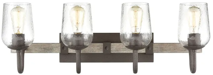 Dillon 30" Wide 4-Light Vanity Light - Vintage Rust