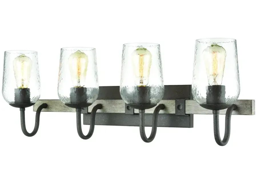 Dillon 30" Wide 4-Light Vanity Light - Vintage Rust