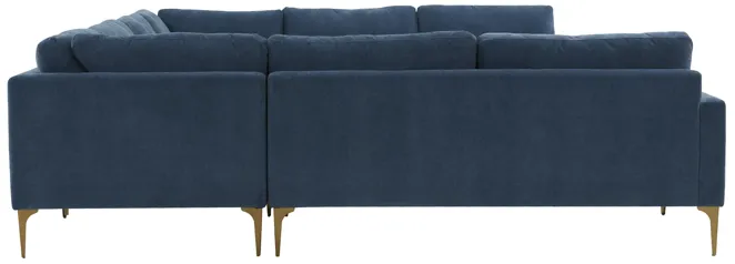 Serena Blue Velvet U-Sectional