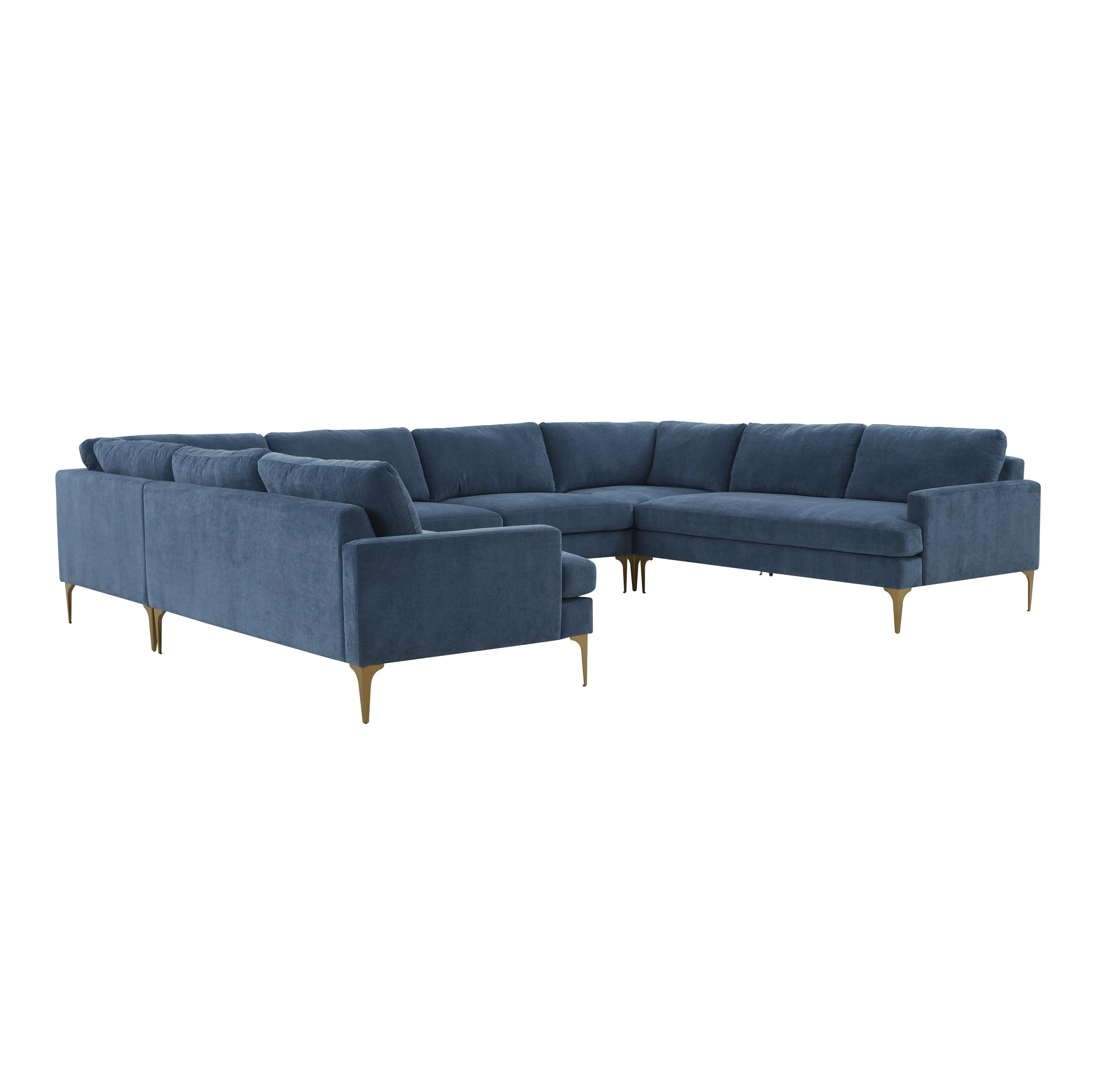 Serena Blue Velvet U-Sectional