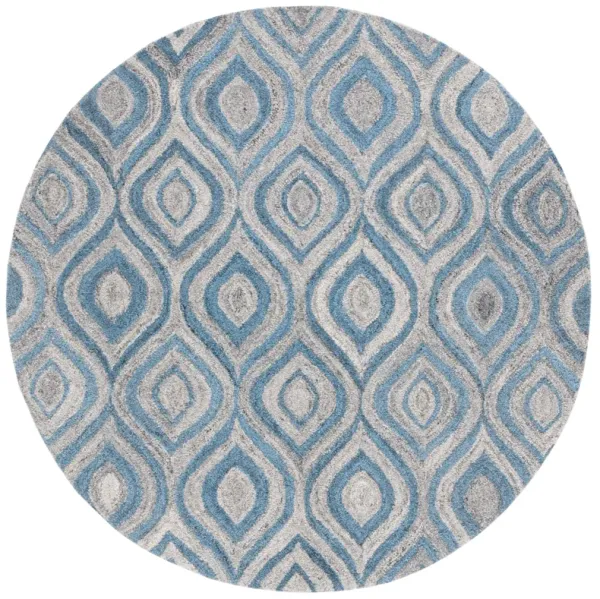 ABSTRACT Hand Tufted 6' x 6' Round area rug