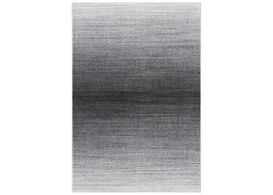 Adirondack Contemporary Grey / Dark Grey 2'-6" X 8' Powerloomed Rug