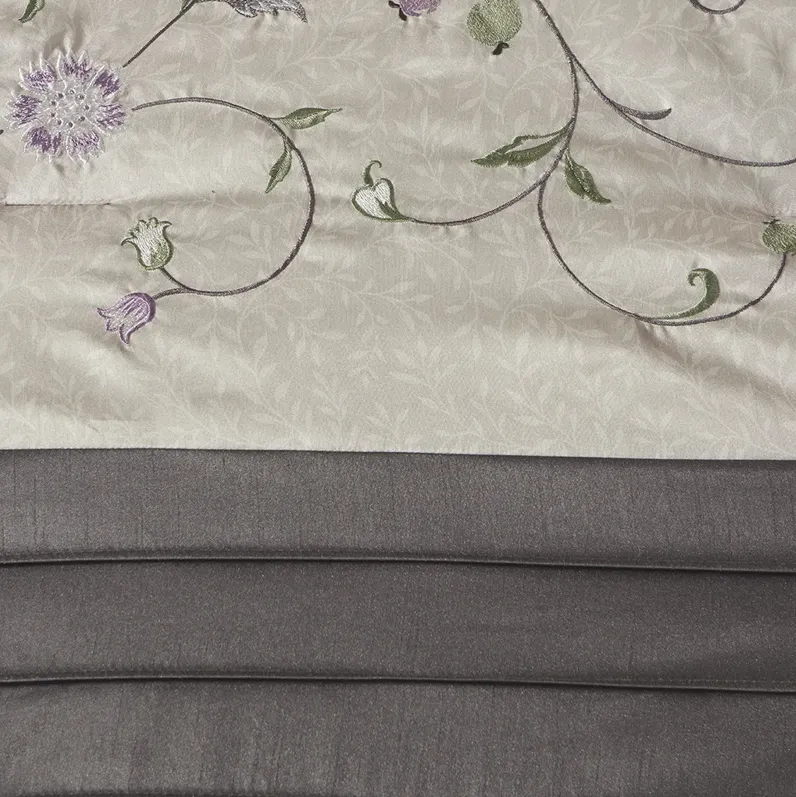 Madison Park Serene Purple Embroidered 7 Piece Comforter Set