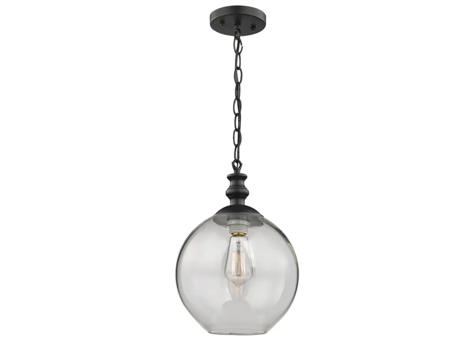 Bergen 10" Wide 1-Light Mini Pendant - Matte Black