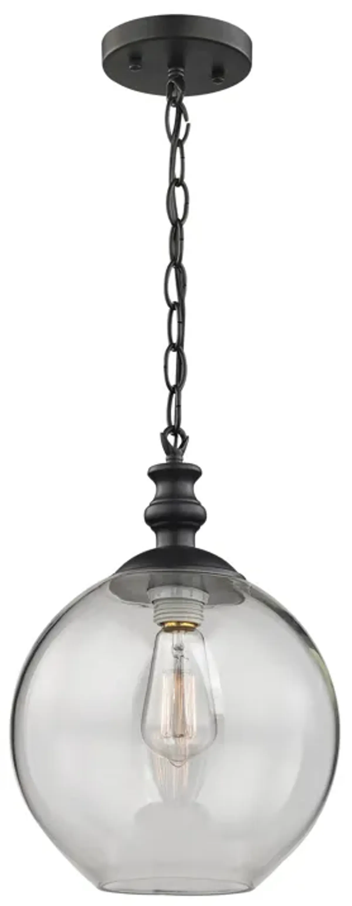 Bergen 10" Wide 1-Light Mini Pendant - Matte Black