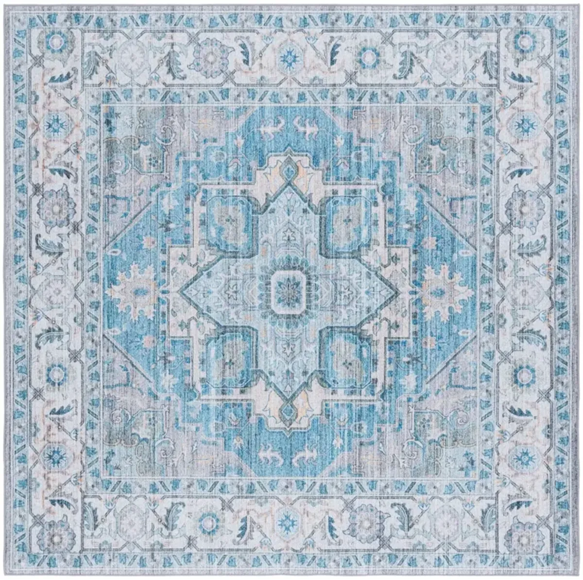 TUCSON 913 GREY  6' x 6' Square Square Rug